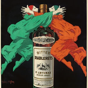 Advertising poster for the aperitif Diablerets (colour lithograph)