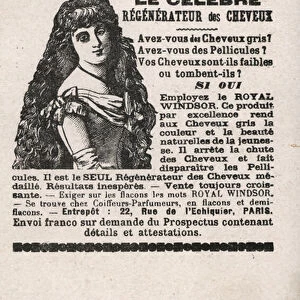 Advert for Royal Windsor hair preparation (litho)