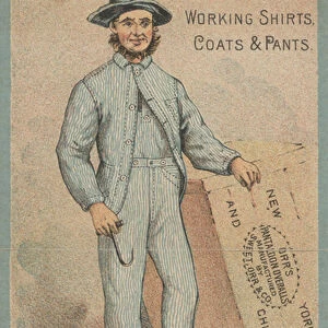 Advertisement for Sweet, Orr & Cos work clothes (colour litho)