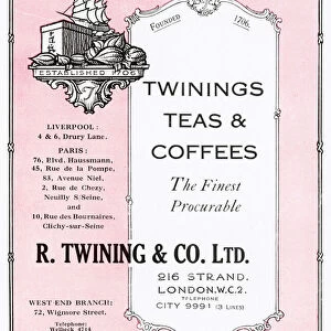 Advertisement for Twinings (colour litho)
