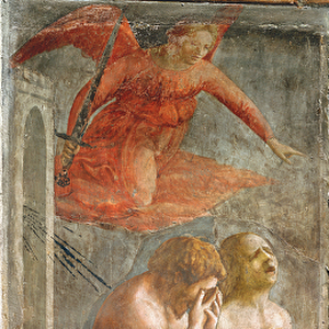 Adam and Eve banished from Paradise, c. 1427 (fresco) (pre-restoration) (see also