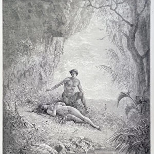 Adam and Eve, from Book V of Paradise Lost by John Milton (1608-74