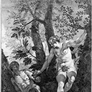 Adam and Eve, engraved by Pietro Monaco, c. 1741-52 (engraving)