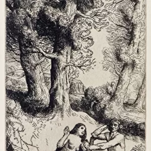 Adam Rejects the Condolement of Eve from Paradise Lost