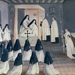 Administration of Holy Communion to a Nun, from L Abbaye de Port-Royal, c