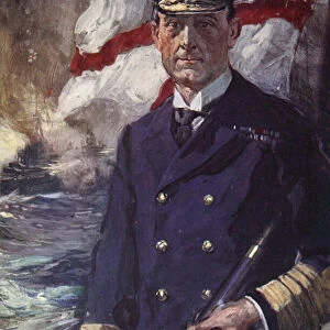 Admiral Sir John Jellicoe, illustration from Told in the Huts