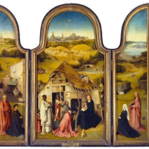 The Adoration of the Magi or the Epiphany, Triptych. Painting by Hieronymus Van Aeken