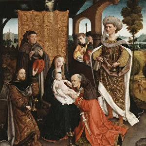 The Adoration of the Magi, (oil on panel)