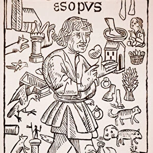 Aesop, frontispiece to Aesops Fables by William Caxton (c