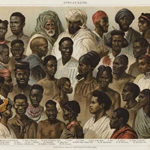 African Races (colour litho)