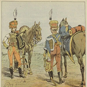 Aides de camp, Du major general, Du marechal (colour litho)