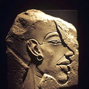 Akhenaten head, Relief from Amarna, 1340 BC
