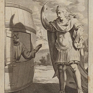 Alexander the Great, Macedonian Greek king and general (engraving)