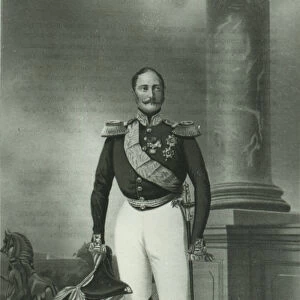 Alexander II (1818-81) of Russia (litho) (b / w photo)