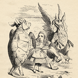 Alice with the Gryphon and the Mock Turtle, from Alices Adventures in Wonderland