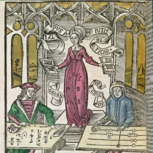 Allegory of Arithmetic, from Margarita Philosophica by Gregor Reisch