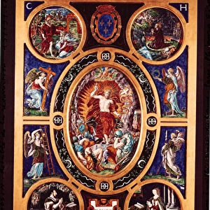 Altarpiece of Sainte-Chapelle, depicting the Resurrection, enamelled by Leonard Limosin