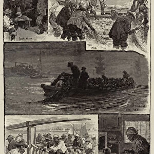 American Fisheries, Shad-Fishing on the Delaware (engraving)