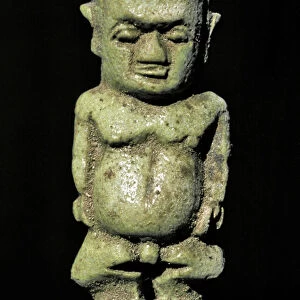 Amulet of the Egyptian god Bes (fertility), 7th or 6th century BC (Glass paste sculpture)