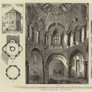 Ancient Baptistery at Ravenna (engraving)
