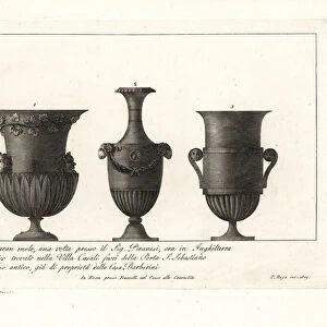 Ancient Roman vases. 1802 (engraving)