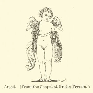 Angel, from the Chapel at Grotta Ferrata (engraving)