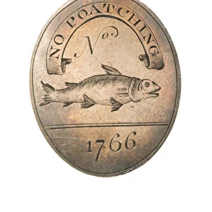 Angling, silver members badge, 1766 (silver)