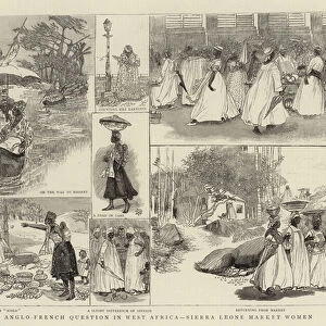 The Anglo-French Question in West Africa, Sierra Leone Market Women (engraving)