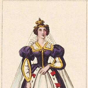 Anne of Austria, ALPHABET OF THE HISTORY OF FRANCE, circa 1830 (engraving)