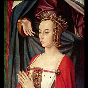 Anne of France, right wing of the Bourbon Altarpiece (detail)