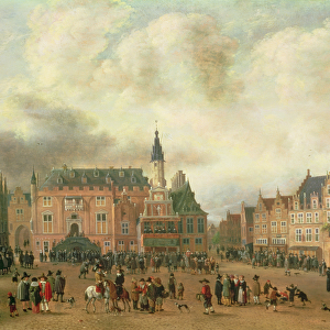 Announcement of the Peace of Breda in the Grote Markt, Haarlem, c. 1667 (oil on panel)