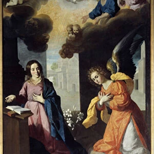 The Annunciation Painting by Francisco de Zurbaran (1598-1664) 1638 Sun. 2, 67x1, 85 m