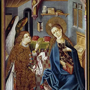 The Annunciation Painting of the Master of the Upper Rhine (15th century) 1460 Lyon, Musee des Beaux Arts