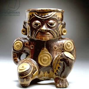 Anthropomorphic effigy vessel, Guanacaste-Nicoya zone, 500-800 (ceramic)