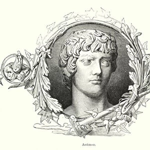 Antinous, Bithnyian Greek youth and favourite of the Roman Emperor Hadrian (litho)