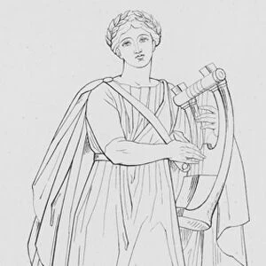 Apollo Musagetes, from the Vatican (engraving)