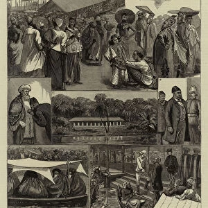 Arabi in Exile, the Arrival at Colombo, Ceylon (engraving)