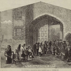 The Archbishop of Canterburys Dole at Lambeth Palace on Christmas Day (engraving)