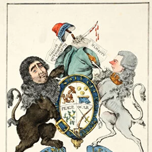 The Arms and Supporters of a Debating Society, 1798 (hand-coloured etching)