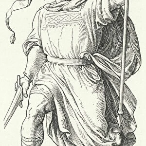 Arnulf of Carinthia, disputed King of Italy and Holy Roman Emperor (engraving)