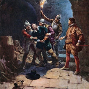 The Arrest of Guy Fawkes (colour litho)