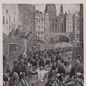 The Arrival of the New South Wales Lancers (litho)