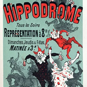 Art. Entertainment. Clowns. Show ot the circus Hippodrome, Paris
