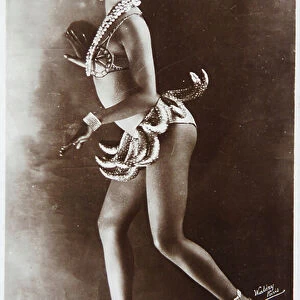 Art. Entertainment. Josephine Baker at the Folies Bergeres, Paris. Photo by Walery, France, c. 1925-30 (photo)