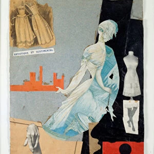 Artistic and Sentimental Collage by Theodore Fraenkel (1896-1964) 1921 Milan, Collection Schwarz courtesy Mudima