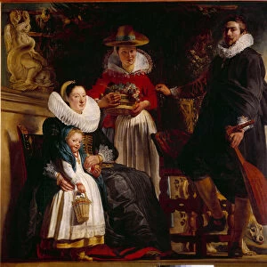 The Artists Family Painting by Jacob Jordaens (1593-1678) 1621 Sun