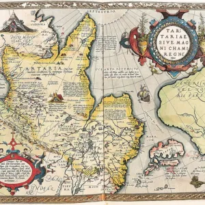 Carte du territoire des Tartares, 1570 (gravure).