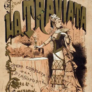 Fine Art Print of La Traviata Frontispiece, 19th century Fine Art Print of La Traviata Frontispiece, 19th century