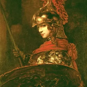Print of Pallas Athena in Armoured Figure Print of Pallas Athena in Armoured Figure