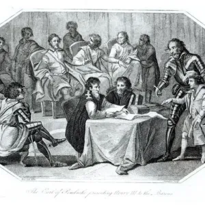 The Earl of Pembroke presents Henry III to the Barons Print The Earl of Pembroke presents Henry III to the Barons Print